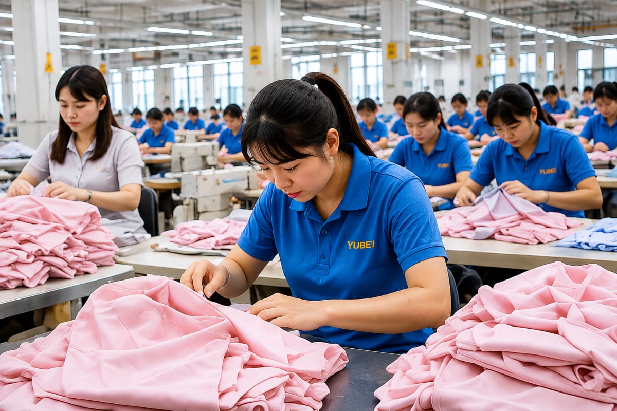 Children's clothing production environment shown by Yubei Apparel
